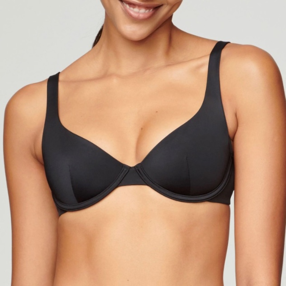CUUP - The Scoop Bikini Top - Size 10 - Black